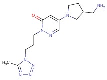 5-[3-(aminomethyl)-1-pyrrolidinyl]-2-[3-(5-methyl-1H-tetrazol-1-yl)propyl]-3(2H)-pyridazinone hydrochloride