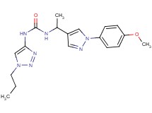 N-{1-[1-(4-methoxyphenyl)-1H-pyrazol-4-yl]ethyl}-N'-(1-propyl-1H-1,2,3-triazol-4-yl)urea