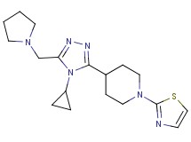 4-[4-cyclopropyl-5-(pyrrolidin-1-ylmethyl)-4H-1,2,4-triazol-3-yl]-1-(1,3-thiazol-2-yl)piperidine