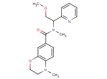 N-(2-methoxy-1-pyridin-2-ylethyl)-N,4-dimethyl-3,4-dihydro-2H-1,4-benzoxazine-7-carboxamide