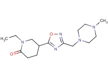 1-ethyl-5-{3-[(4-methyl-1-piperazinyl)methyl]-1,2,4-oxadiazol-5-yl}-2-piperidinone