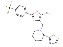 1-({5-methyl-2-[4-(trifluoromethyl)phenyl]-1,3-oxazol-4-yl}methyl)-2-(1,3-thiazol-2-yl)piperidine