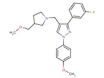 3-(3-fluorophenyl)-4-{[3-(methoxymethyl)-1-pyrrolidinyl]methyl}-1-(4-methoxyphenyl)-1H-pyrazole
