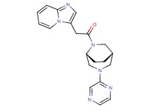3-{2-oxo-2-[(1S*,5R*)-3-(2-pyrazinyl)-3,6-diazabicyclo[3.2.2]non-6-yl]ethyl}imidazo[1,2-a]pyridine