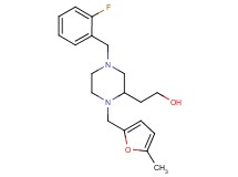2-{4-(2-fluorobenzyl)-1-[(5-methyl-2-furyl)methyl]-2-piperazinyl}ethanol
