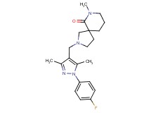 2-{[1-(4-fluorophenyl)-3,5-dimethyl-1H-pyrazol-4-yl]methyl}-7-methyl-2,7-diazaspiro[4.5]decan-6-one
