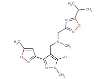 1-[5-chloro-1-methyl-3-(5-methyl-3-isoxazolyl)-1H-pyrazol-4-yl]-N-[(5-isopropyl-1,2,4-oxadiazol-3-yl)methyl]-N-methylmethanamine