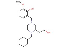 2-{[4-(cyclohexylmethyl)-3-(2-hydroxyethyl)-1-piperazinyl]methyl}-6-methoxyphenol