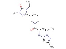 5-{1-[(2,7-dimethylpyrazolo[1,5-a]pyrimidin-5-yl)carbonyl]piperidin-3-yl}-4-ethyl-2-methyl-2,4-dihydro-3H-1,2,4-triazol-3-one