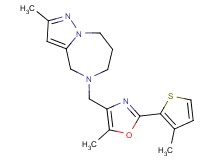 2-methyl-5-{[5-methyl-2-(3-methyl-2-thienyl)-1,3-oxazol-4-yl]methyl}-5,6,7,8-tetrahydro-4H-pyrazolo[1,5-a][1,4]diazepine