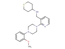 ({2-[4-(2-methoxyphenyl)-1-piperazinyl]-3-pyridinyl}methyl)tetrahydro-2H-thiopyran-4-ylamine