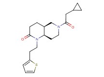 (4aS*,8aR*)-6-(cyclopropylacetyl)-1-[2-(2-thienyl)ethyl]octahydro-1,6-naphthyridin-2(1H)-one