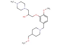 1-(2-methoxy-5-{[4-(methoxymethyl)-1-piperidinyl]methyl}phenoxy)-3-(4-methyl-1-piperazinyl)-2-propanol
