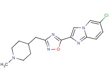 6-chloro-2-{3-[(1-methylpiperidin-4-yl)methyl]-1,2,4-oxadiazol-5-yl}imidazo[1,2-a]pyridine