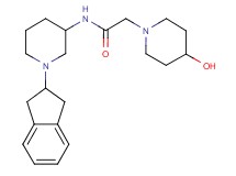N-[1-(2,3-dihydro-1H-inden-2-yl)-3-piperidinyl]-2-(4-hydroxy-1-piperidinyl)acetamide