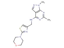1,6-dimethyl-N-[(2-morpholin-4-yl-1,3-thiazol-4-yl)methyl]-1H-pyrazolo[3,4-d]pyrimidin-4-amine
