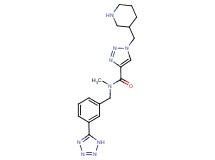 N-methyl-1-(piperidin-3-ylmethyl)-N-[3-(1H-tetrazol-5-yl)benzyl]-1H-1,2,3-triazole-4-carboxamide