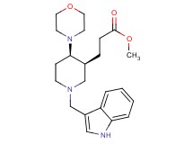 methyl 3-[(3S*,4R*)-1-(1H-indol-3-ylmethyl)-4-(4-morpholinyl)-3-piperidinyl]propanoate
