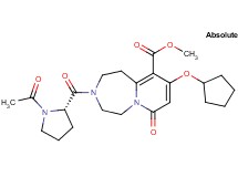 methyl 3-(1-acetyl-L-prolyl)-9-(cyclopentyloxy)-7-oxo-1,2,3,4,5,7-hexahydropyrido[1,2-d][1,4]diazepine-10-carboxylate