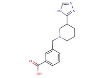 3-{[3-(4H-1,2,4-triazol-3-yl)piperidin-1-yl]methyl}benzoic acid