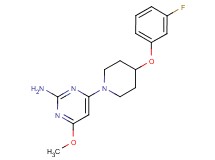 4-[4-(3-fluorophenoxy)-1-piperidinyl]-6-methoxy-2-pyrimidinamine