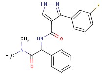N-[2-(dimethylamino)-2-oxo-1-phenylethyl]-3-(3-fluorophenyl)-1H-pyrazole-4-carboxamide