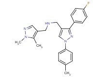 1-(1,5-dimethyl-1H-pyrazol-4-yl)-N-{[3-(4-fluorophenyl)-1-(4-methylphenyl)-1H-pyrazol-4-yl]methyl}methanamine