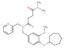 N-[4-(cycloheptyloxy)-3-methoxybenzyl]-N',N'-dimethyl-N-(2-pyridinylmethyl)succinamide