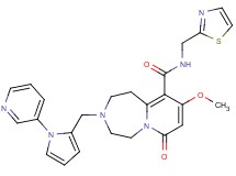 9-methoxy-7-oxo-3-{[1-(3-pyridinyl)-1H-pyrrol-2-yl]methyl}-N-(1,3-thiazol-2-ylmethyl)-1,2,3,4,5,7-hexahydropyrido[1,2-d][1,4]diazepine-10-carboxamide