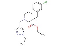 ethyl 3-(3-chlorobenzyl)-1-[(1-ethyl-1H-pyrazol-4-yl)methyl]-3-piperidinecarboxylate