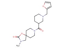 8-{[1-(2-furylmethyl)-3-piperidinyl]carbonyl}-3-methyl-1-oxa-3,8-diazaspiro[4.5]decan-2-one