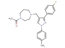 1-acetyl-4-{[3-(4-fluorophenyl)-1-(4-methylphenyl)-1H-pyrazol-4-yl]methyl}-1,4-diazepane