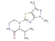 4-(1,3-dimethyl-1H-pyrazolo[3,4-d][1,3]thiazol-5-yl)-3-isopropylpiperazin-2-one
