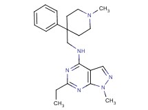 6-ethyl-1-methyl-N-[(1-methyl-4-phenyl-4-piperidinyl)methyl]-1H-pyrazolo[3,4-d]pyrimidin-4-amine