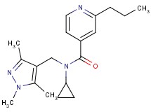 N-cyclopropyl-2-propyl-N-[(1,3,5-trimethyl-1H-pyrazol-4-yl)methyl]isonicotinamide