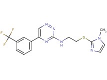 N-{2-[(1-methyl-1H-imidazol-2-yl)thio]ethyl}-5-[3-(trifluoromethyl)phenyl]-1,2,4-triazin-3-amine