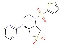 (4aR*,7aS*)-1-pyrimidin-2-yl-4-(2-thienylsulfonyl)octahydrothieno[3,4-b]pyrazine 6,6-dioxide