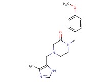 1-(4-methoxybenzyl)-4-[(4-methyl-1H-imidazol-5-yl)methyl]-2-piperazinone