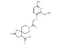 8-{[(2-ethyl-6-methylpyridin-3-yl)oxy]acetyl}-2-oxo-1,8-diazaspiro[4.5]decane-4-carboxylic acid