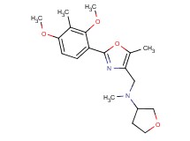N-{[2-(2,4-dimethoxy-3-methylphenyl)-5-methyl-1,3-oxazol-4-yl]methyl}-N-methyltetrahydro-3-furanamine