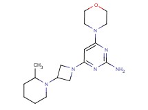 4-[3-(2-methylpiperidin-1-yl)azetidin-1-yl]-6-morpholin-4-ylpyrimidin-2-amine
