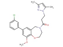 7-(3-chlorophenyl)-4-[3-(3,5-dimethyl-1H-pyrazol-1-yl)propanoyl]-9-methoxy-2,3,4,5-tetrahydro-1,4-benzoxazepine