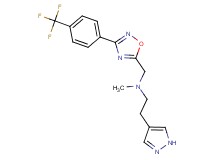 N-methyl-2-(1H-pyrazol-4-yl)-N-({3-[4-(trifluoromethyl)phenyl]-1,2,4-oxadiazol-5-yl}methyl)ethanamine