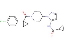 N-[1-(1-{[1-(4-chlorophenyl)cyclopropyl]carbonyl}-4-piperidinyl)-1H-pyrazol-5-yl]cyclopropanecarboxamide