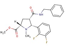 methyl (2S*,4S*,5R*)-4-[(benzylamino)carbonyl]-5-(2,3-difluorophenyl)-1-methyl-2-pyrrolidinecarboxylate