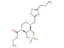 (4aR*,7aS*)-1-(methoxyacetyl)-4-{[3-(methoxymethyl)-1,2,4-oxadiazol-5-yl]methyl}octahydrothieno[3,4-b]pyrazine 6,6-dioxide