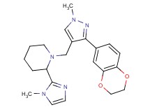 1-{[3-(2,3-dihydro-1,4-benzodioxin-6-yl)-1-methyl-1H-pyrazol-4-yl]methyl}-2-(1-methyl-1H-imidazol-2-yl)piperidine