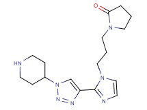 1-(3-{2-[1-(4-piperidinyl)-1H-1,2,3-triazol-4-yl]-1H-imidazol-1-yl}propyl)-2-pyrrolidinone hydrochloride