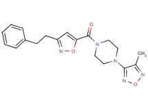 1-(4-methyl-1,2,5-oxadiazol-3-yl)-4-{[3-(2-phenylethyl)-5-isoxazolyl]carbonyl}piperazine