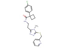 1-(4-chlorophenyl)-N-(2-{4-methyl-5-[(2-pyridinylmethyl)thio]-4H-1,2,4-triazol-3-yl}ethyl)cyclobutanecarboxamide